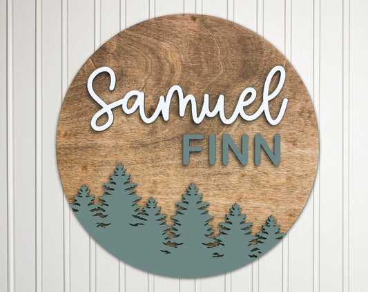 Woodland Nursery Name Sign