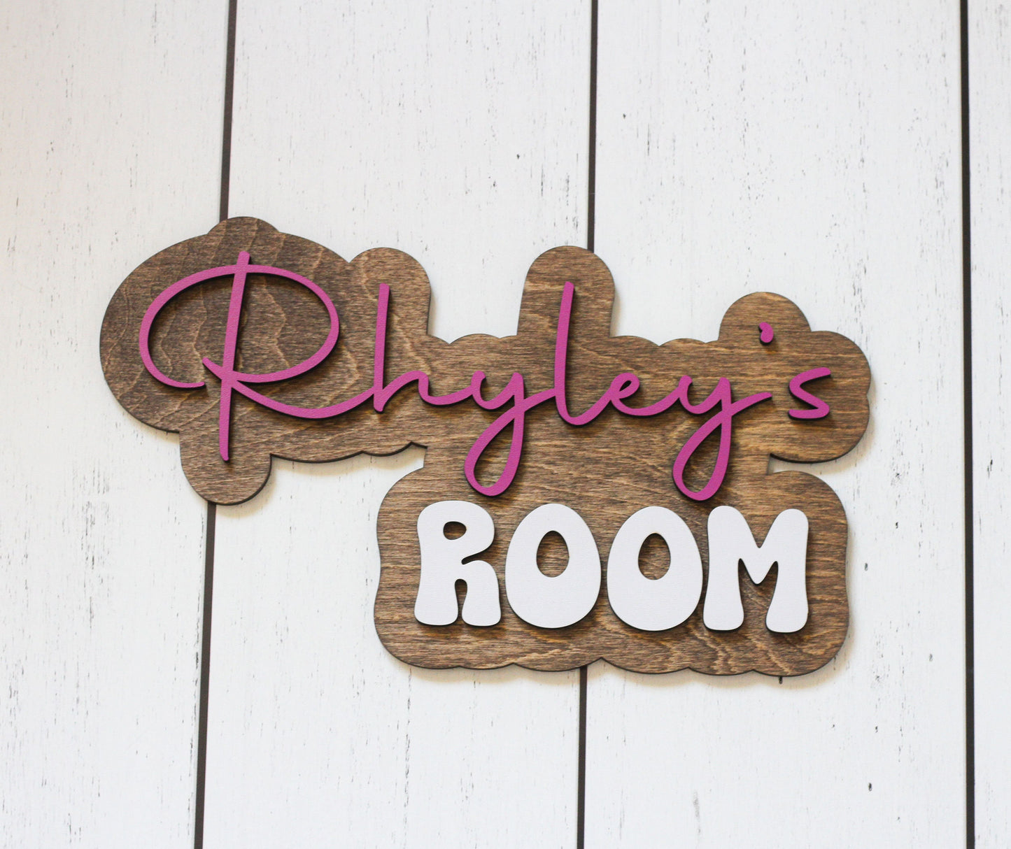 Room Sign for Door Kids l Outline Name Sign l Laser Cut Name Sign l Door Sign l Double Name Sign for Nursery l Kids Room Decor