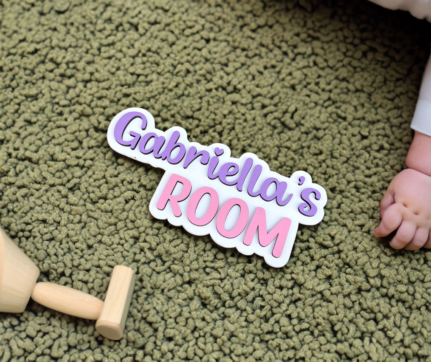 Room Sign for Door Kids l Outline Name Sign l Laser Cut Name Sign l Door Sign l Double Name Sign for Nursery l Kids Room Decor