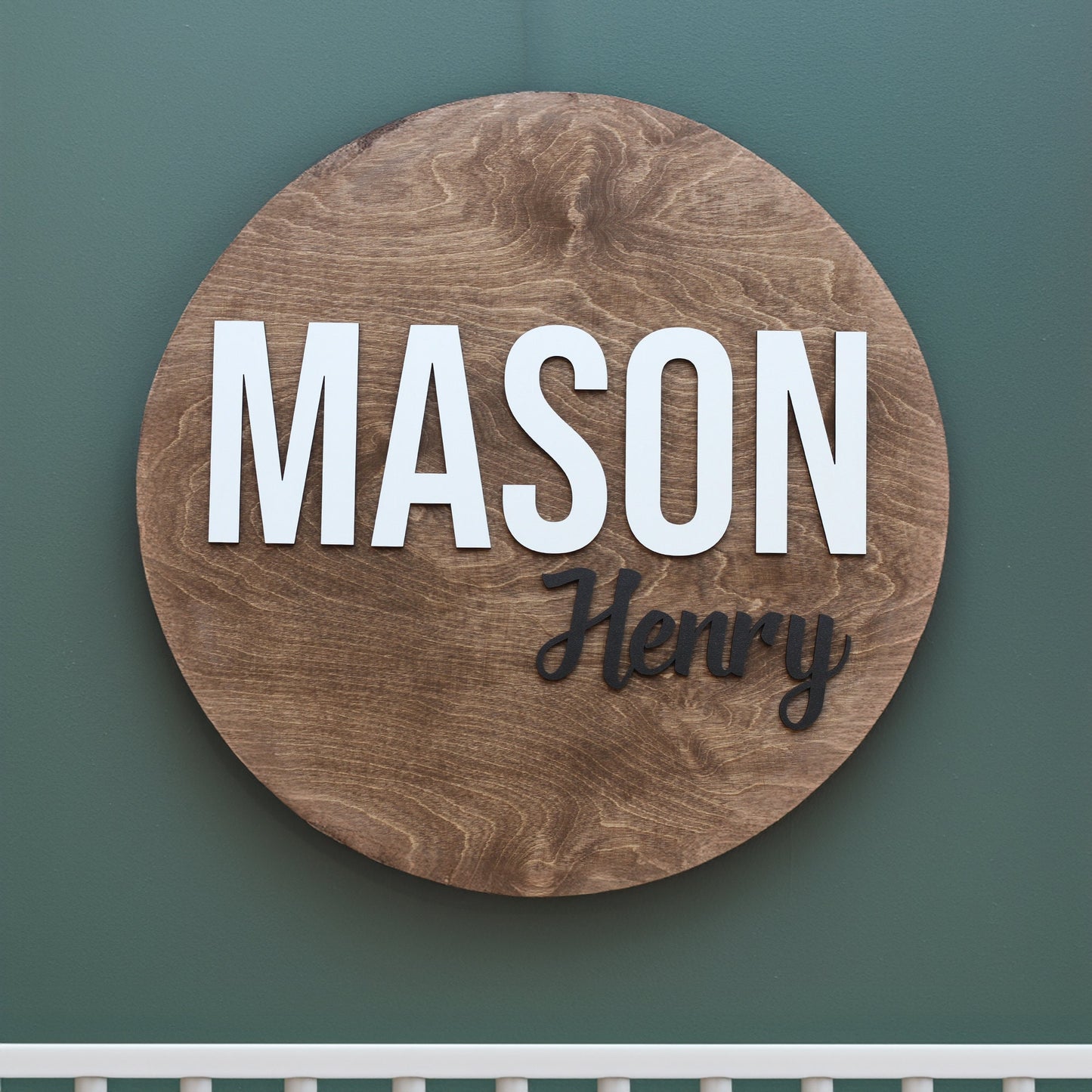 Personalized Boho Wooden Nursery Room Decor Baby Shower Gift, Custom 3D Name Sign for Kids