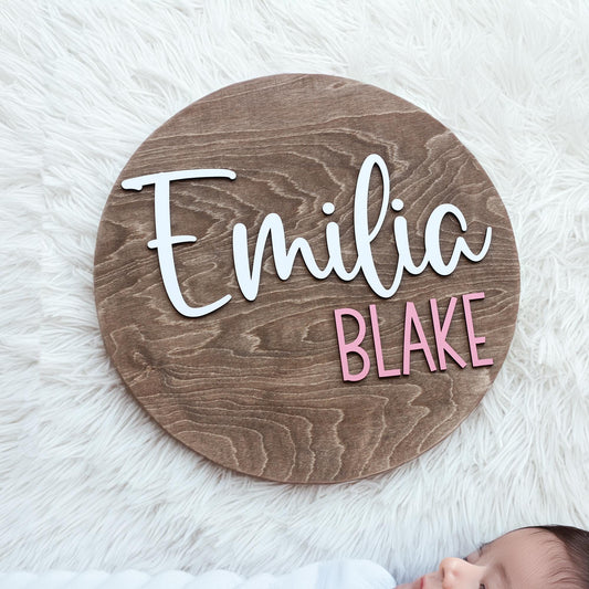 3D Custom Wooden Name Sign for Nursery, Unique Baby Shower Gift, Personalized Decorative Plaque